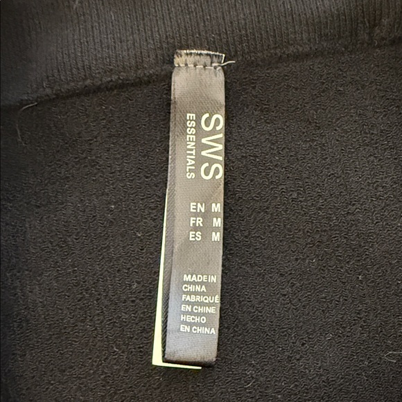 Essentials Black Ribbed Knit Top with SWS Tag - Picture 8 of 8